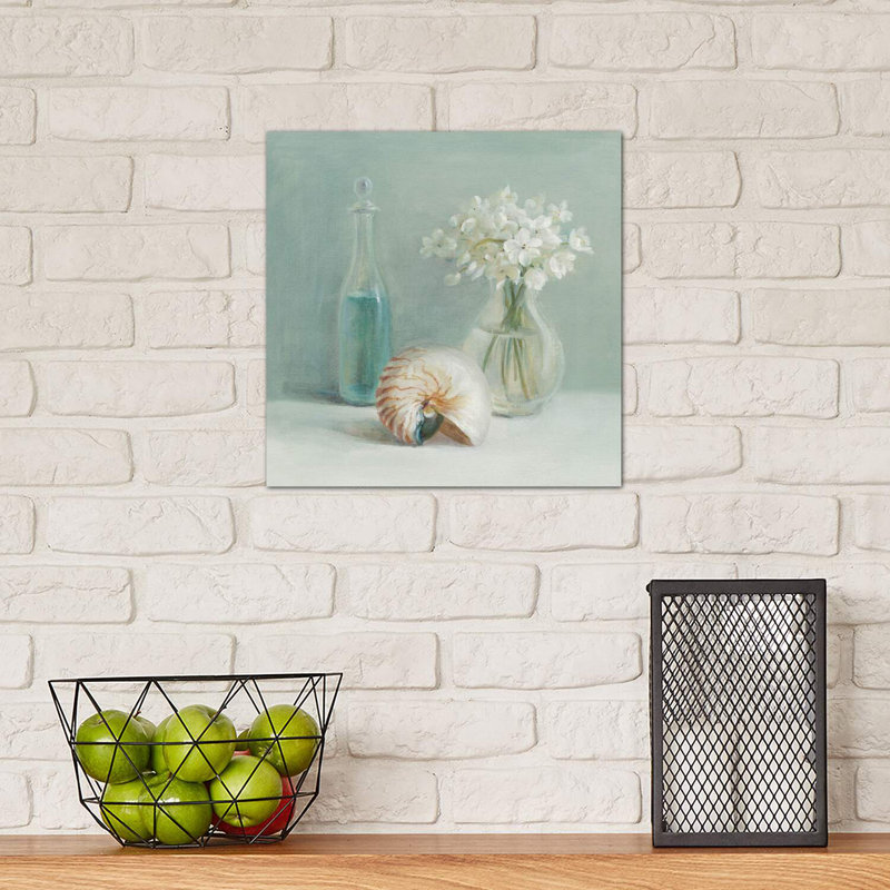 «White Flower Spa» par Danhui Nai - reproduction d'art, Toile tendue, H 12 po x l 12 po x P 1,5 po