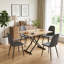 Ensemble de salle à manger à plateau relevable moderne avec table convertible et chaises rembourrées pour petits espaces-1356096467