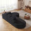 Canapé incurvé moderne, ensemble de canapé modulaire rembourré en chenille, ensemble de canapé modulaire en L 108,5 po avec 3 coussins, canapé-lit combiné gratuit pour le salon, la chambre à coucher-286207080