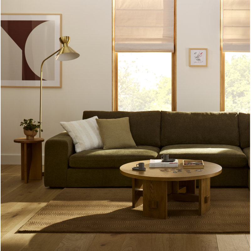 Shayne Solid Wood Abstract End Table, Brown