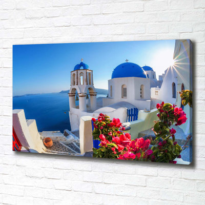 Santorini Greece - Wrapped Canvas Print