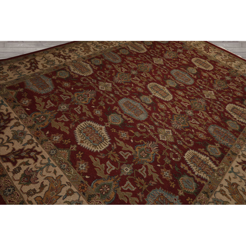 Tapis réversible en laine noué à la main 9 pi 2 po x 11 pi 11 po Nourmak