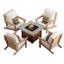 Ensemble de conversation avec foyer d'extérieur 34,5 po Maddilyn Square-349464111