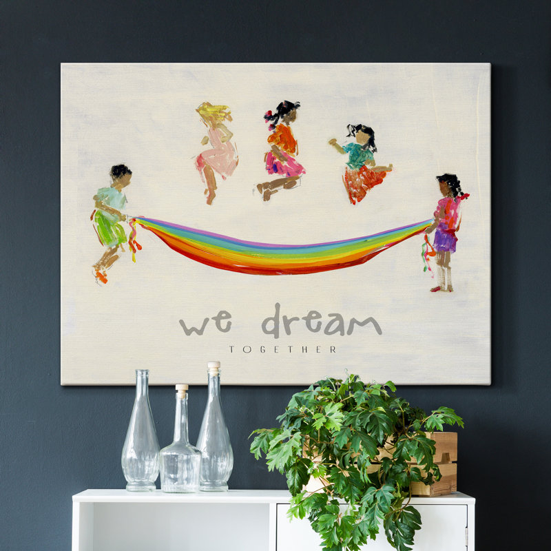" Rainbow Kids We Dream ", 36" H  x 24" W x 1" D