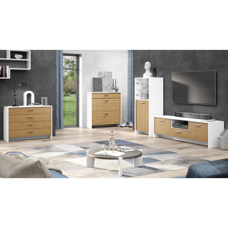 Dunnavent Display Cabinet, Oak/White