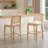 26'' Modern Counter Stools With Rattan Backrest And Wood Frame-116133463-116133464