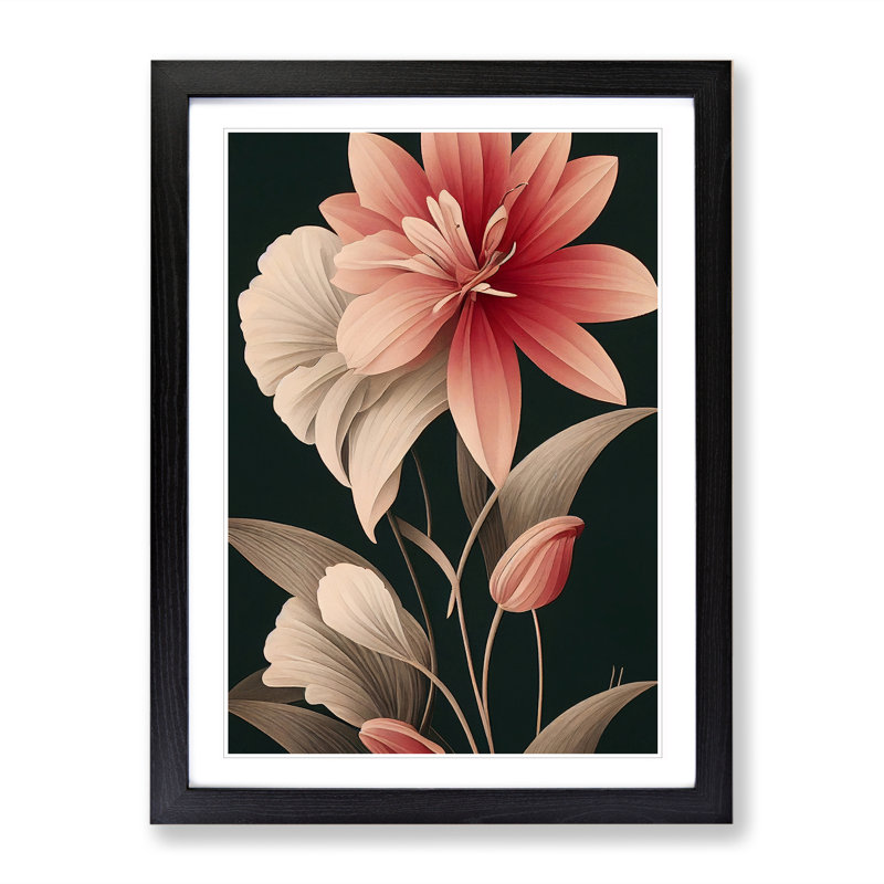Astounding Flower - Single Picture Frame Print, Black Framed, 64cm H x 46cm W x 2cm D