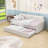 Twin Upholstery Daybed with USB Charging Armrest and Twin Trundle-1517183724