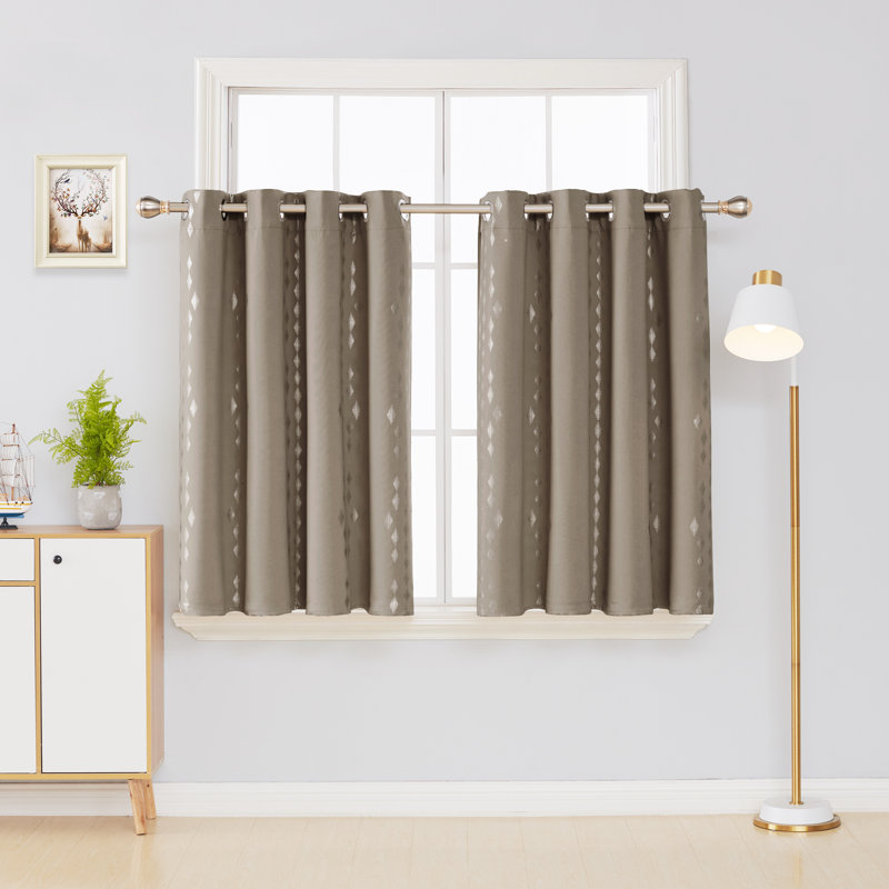 Bedolla Room Darkening Curtain Pair, 51" W x 44"L, Khaki