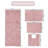 Schoenberger Floral Design Bath Rugs (Set of 4)-939678019