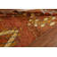 Tapis orange en laine noué à la main de conception unique 5 pi 10 po x 8 pi 11 po New Age