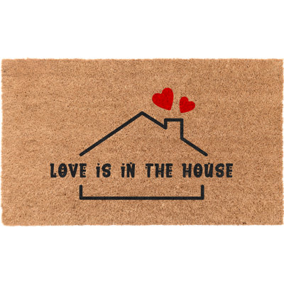 Tapis d'entrée antidérapant Tresvon Love is in the House 30 po x 18 po
