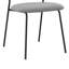 Chaise d'appoint en velours gris Barun