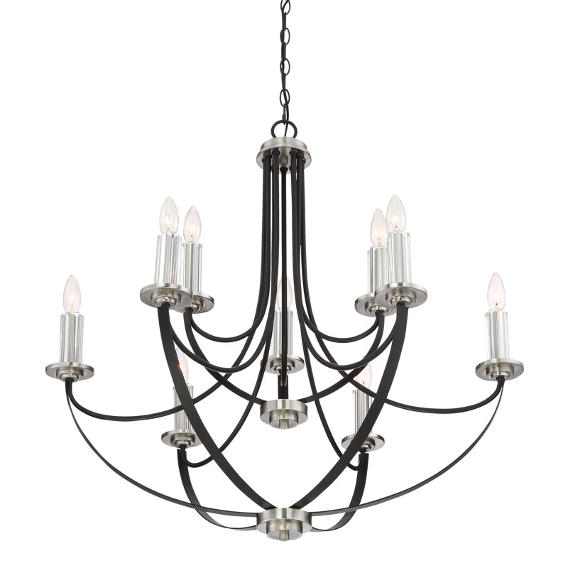 Lustre empire 9 lumières de style bougie Siavash
