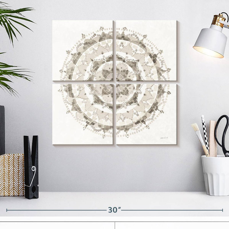 Kerner Neutral Mandala, 18" H x 18" W