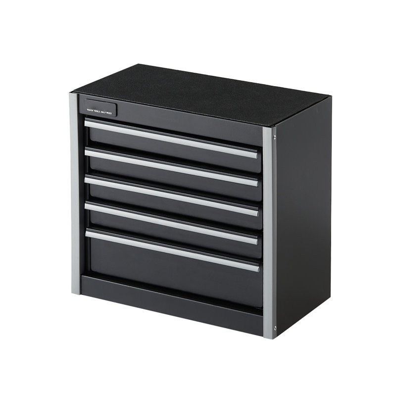 Boîte à outils portative à 5 tiroirs en métal - Armoire de rangement compacte en acier pour atelier, bureau et coiffeuse