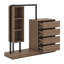 Modern Wardrobe,Clothes Rack With 4 Drawers And 3 Shelves, Hanging Rod-905119530