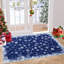 Christmas Snowflake Rug Washable Rug with Non Slip TPR Backing, Decorative Xmas Holiday Carpet, Low Pile Non Shedding Floor Covering, Soft Thin Foldable Mat for Living Room Bedroom-2075131062-2075131069