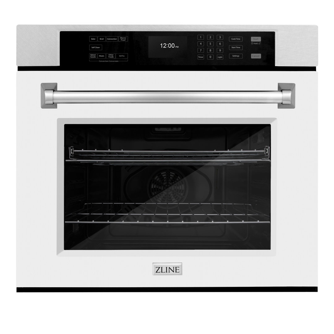 ZLINE 30 in. Professional True Convection Single Wall Oven with Air Fry and Self Clean ZLINE Accent 
