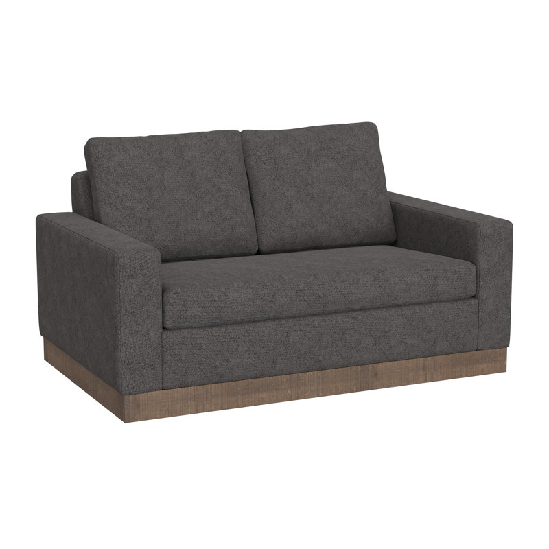 Structure et base en bois Domen, causeuse, Gris