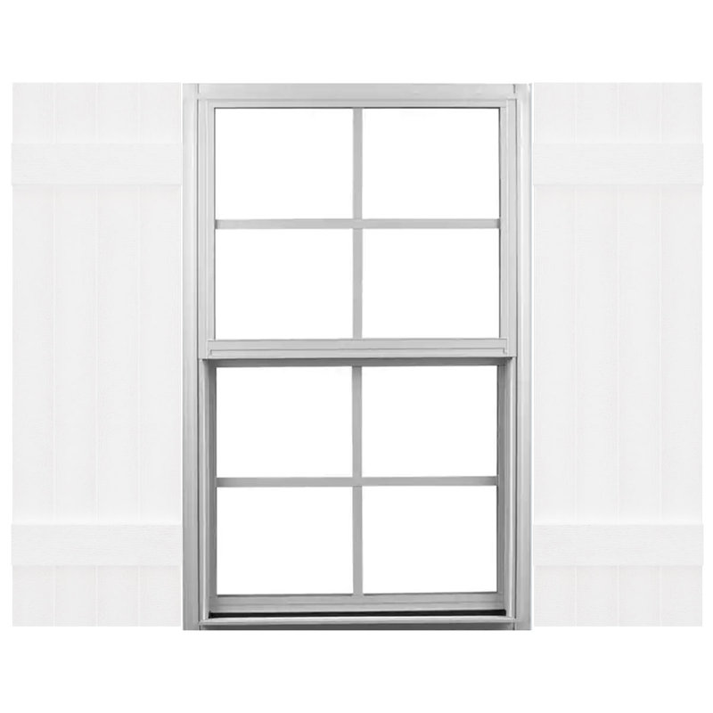 Paire de volets en vinyle Mid-America, Blanc brillant, 39 po