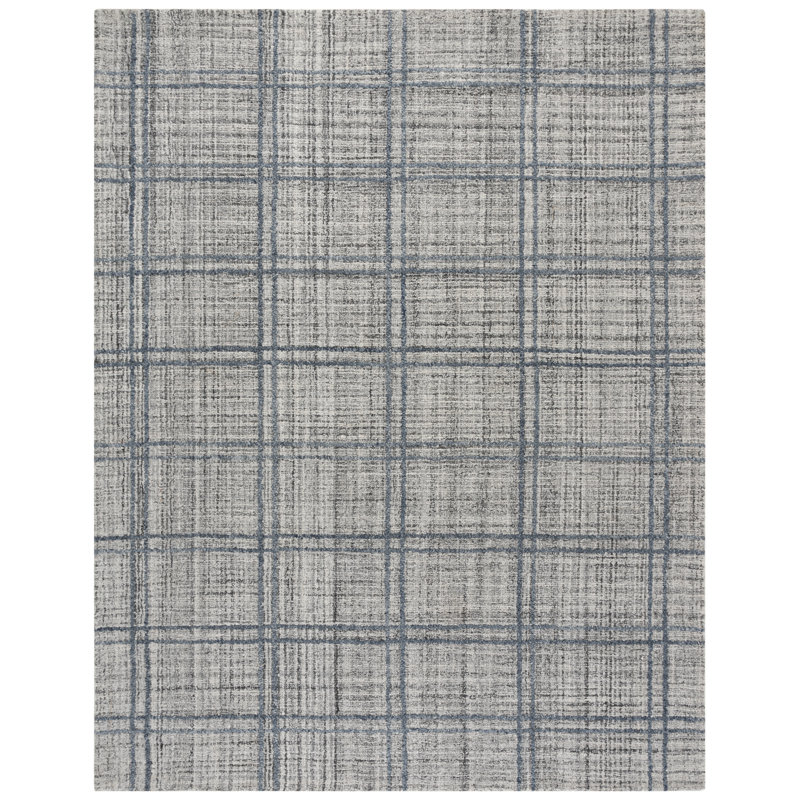 Abstract 155 Area Rug In Dark Grey, Rectangle 9' x 12'