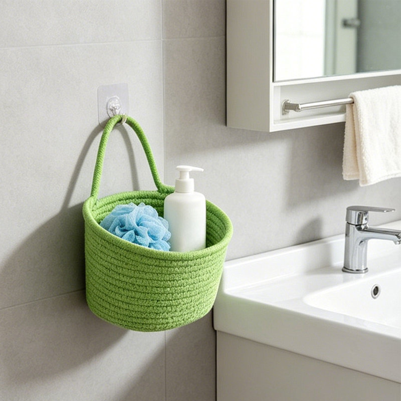 Panier de rangement en coton, Green