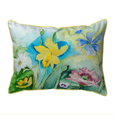 Coussin lombaire intérieur/extérieur fleurs