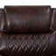 Ensemble de canapé inclinable de salon en cuir 3 pièces Maggen, rouge foncé