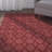 Togut Geometric Tufted Chili Red Area Rug-581631482
