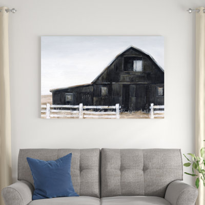«Black Barn II» par Ethan Harper - reproduction d'art sur toile tendue
