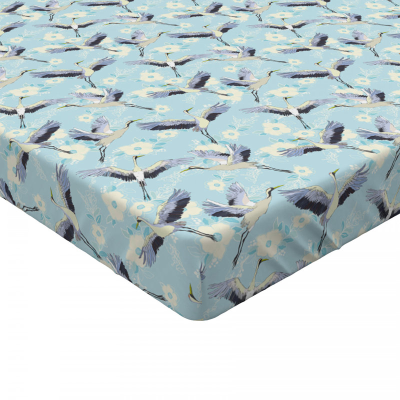 Microfiber Fitted Sheet, Twin Fitted Sheet, Blue Animal