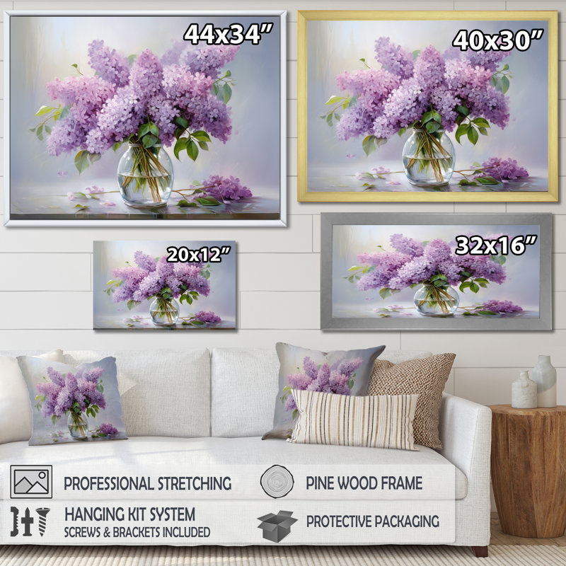 Lilacs Romantic Impression III On Canvas Print, Wrapped Canvas, 30" H x 40" W, No Frame
