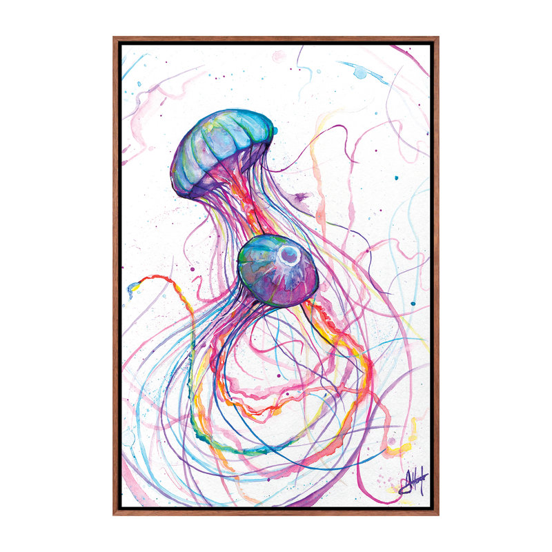 Art You You Jelly, H 26 po x l 18 po x 1,5 po, Toile classique avec cadre brun