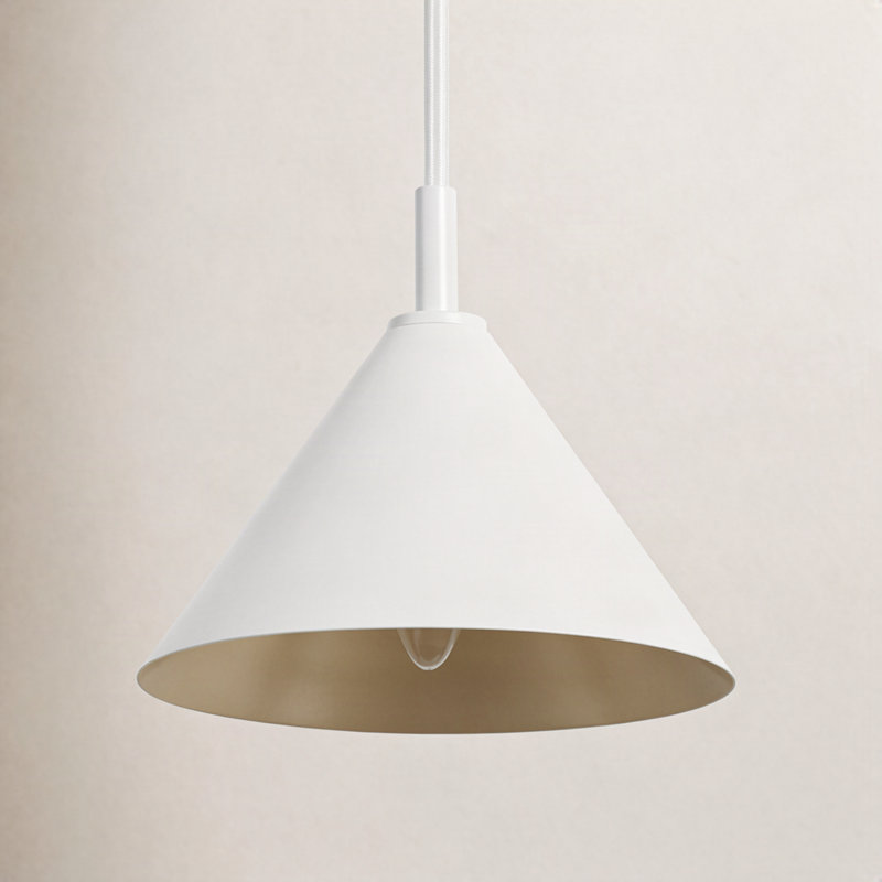 Suspension moderne Talvi de 8,6 pouces de large, White