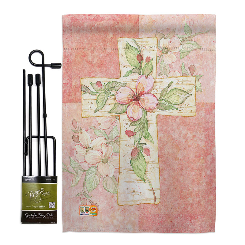 Ensemble de 2 drapeaux en polyester à l’inspiration et impression à fleurs