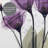 Purple Flower Shower Curtain Set