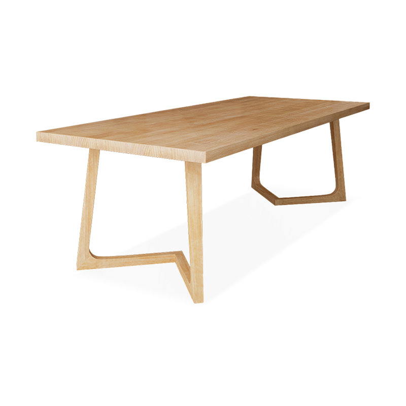 Bureau rectangulaire en bois massif Burlywood, H 29,53 po x l 78,74 po x P 31,5 po