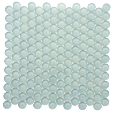 Carreau de mosaïque pour mur et plancher en verre à bord droit 1 po x 1 po Penny