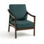 Fauteuil d'appoint rembourré avec structure en bois massif-834250980