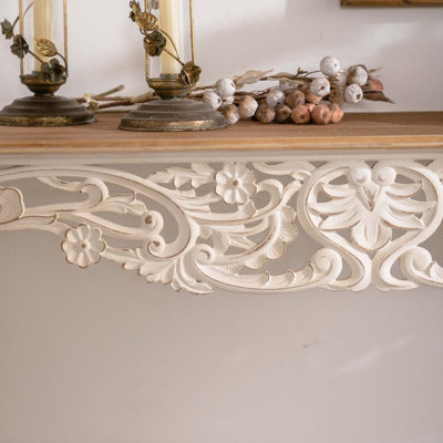 Console avec détails sculptés
