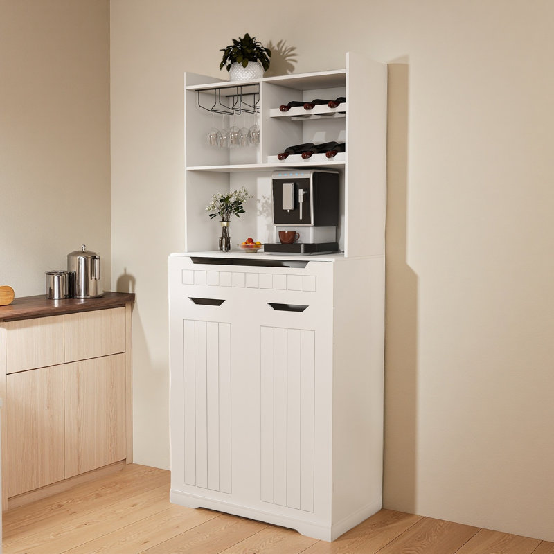 Buffet blanc avec garde-manger et bahut
