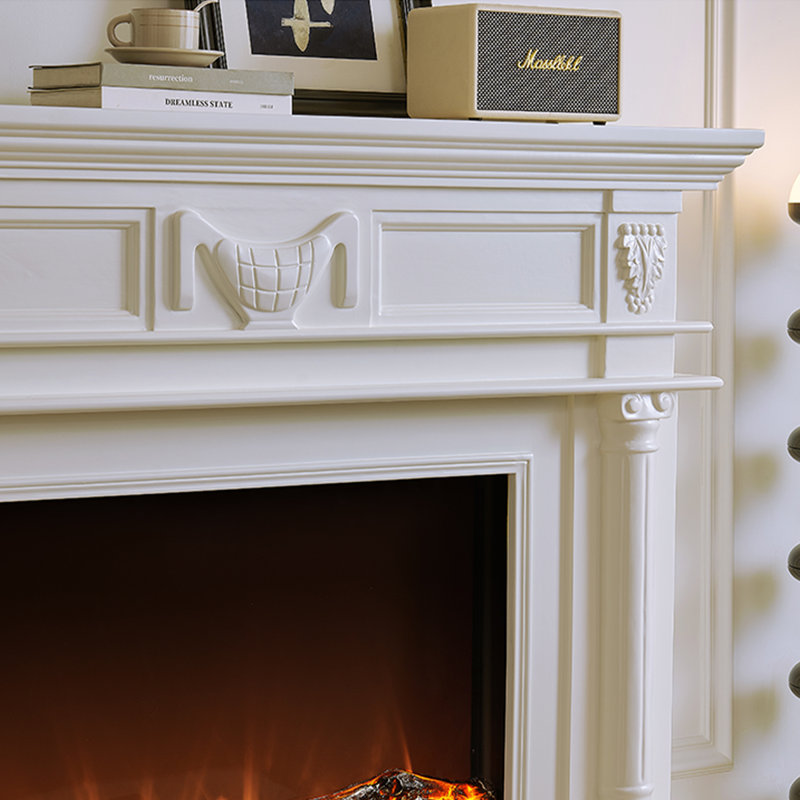 Armoire de cheminée décorative rétro américaine avec flammes simulées