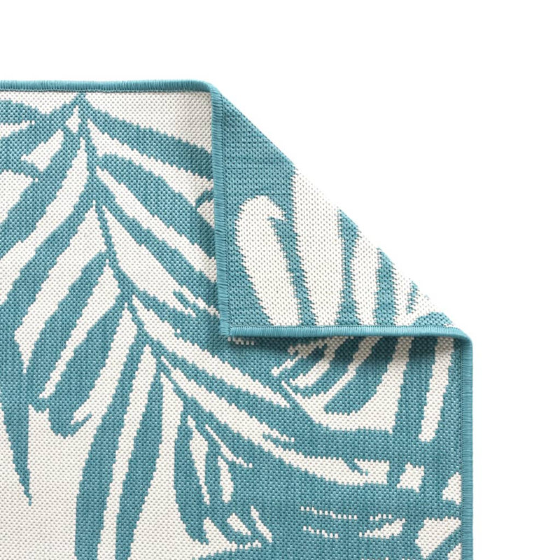 Abreia Outdoor Rug Reversible Design, Rectangle 80 x 150cm, Aqua
