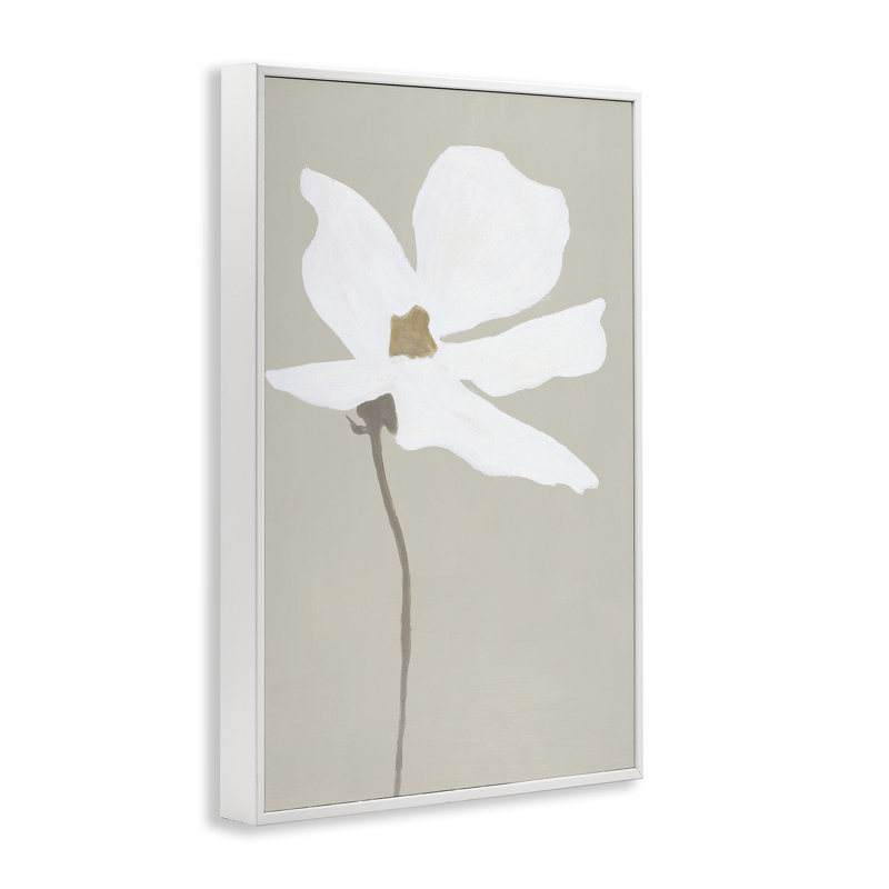 «White Flower Sprout», art de la giclée par Design Fabrikken, Giclée encadrée blanc bord de mer, H 24 po x l 16 po