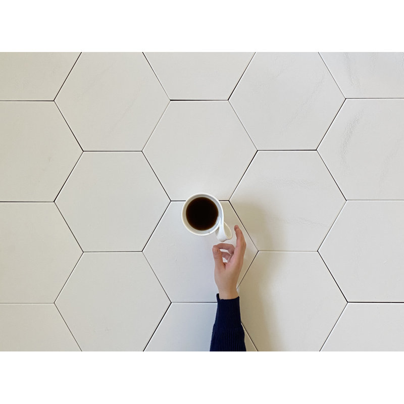 10" x 11" Porcelain Wall & Floor Tile, White