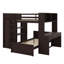 Lit mezzanine avec lit autonome, tablettes, bureau et garde-robe-1447028987