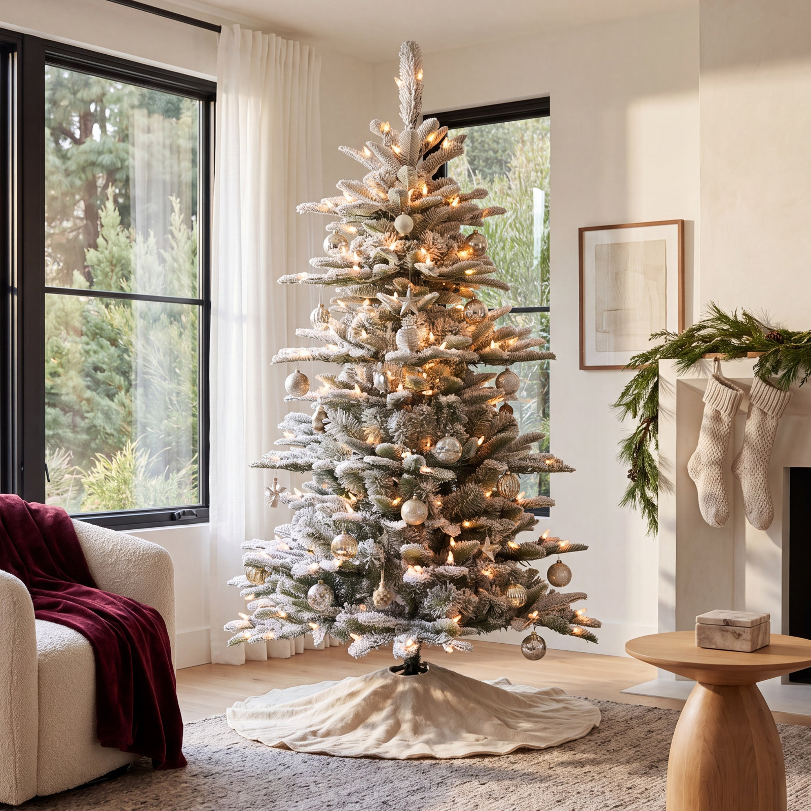 54' Lighted Artificial Fir Christmas Tree