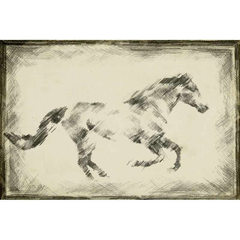 Étude équine I, H 32 po x l 48 po x P 1,25 po
