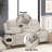 Galya Light Gray Chenille Motion Loveseat W/Console